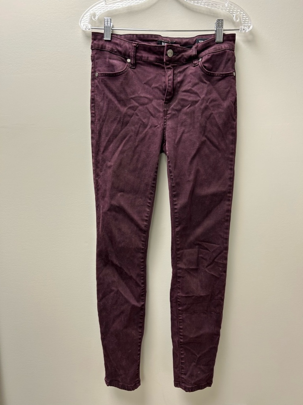 Buffalo David Bitton Women’s Dark Purple Mid Rise Stretch Skinny Jeans